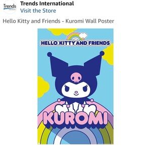 Trends poster Kuromi Wall Poster with Rainbow Design- brand new